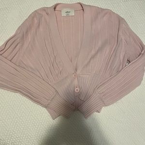 Pink Wilfred Plunge Front Cardigan